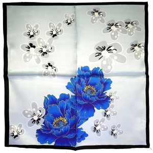 NWT Genuine 100% Mulberry Silk Satin Scarf 20"x20" Small Square Shawl 5500